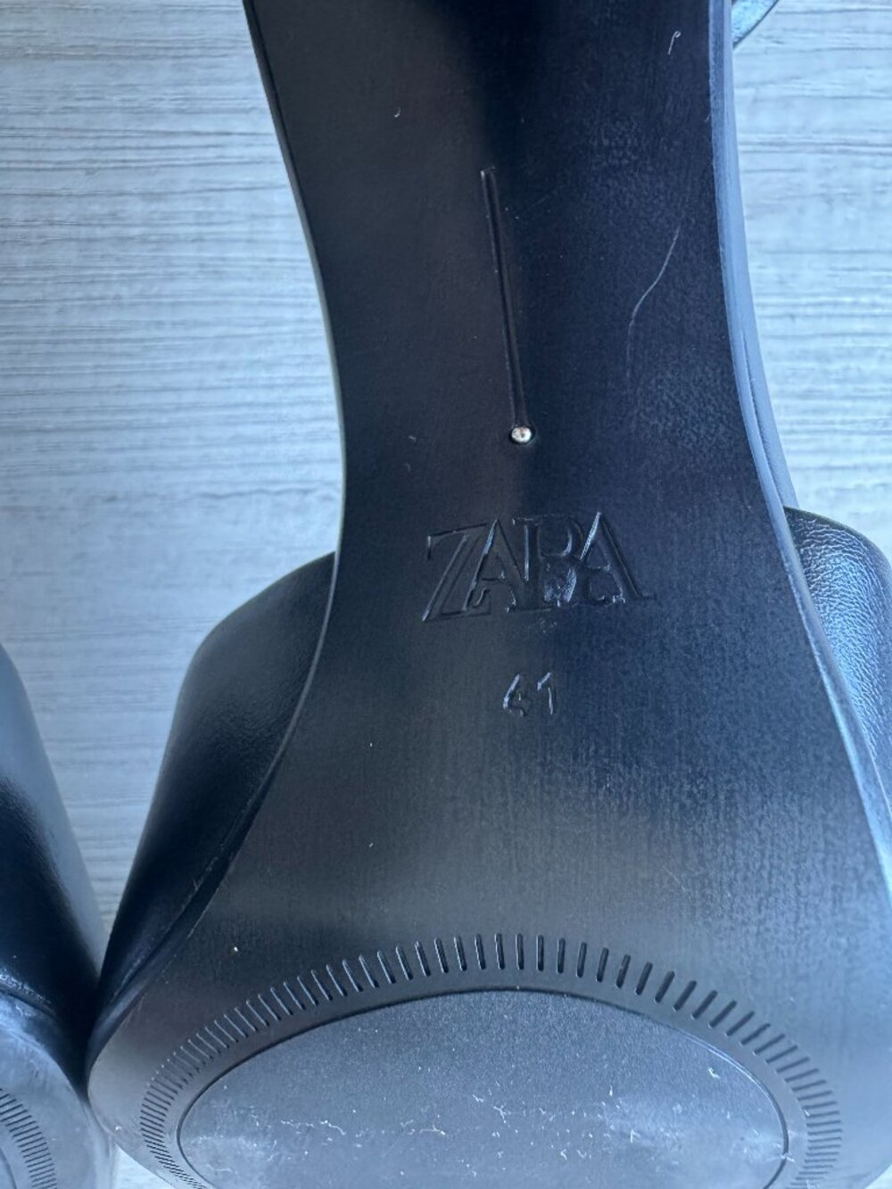 ZARA Black Slingback Ankle Strap Heels Pointed Toe Stiletto NWOT EU 41 / US 10 - Picture 9 of 11